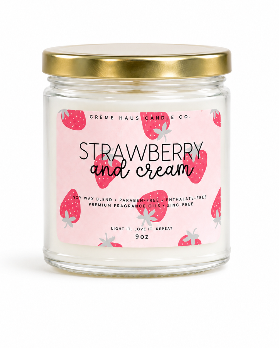 Strawberry & Cream 9oz Candle
