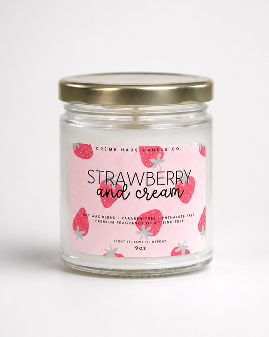 Strawberry & Cream 9oz Candle