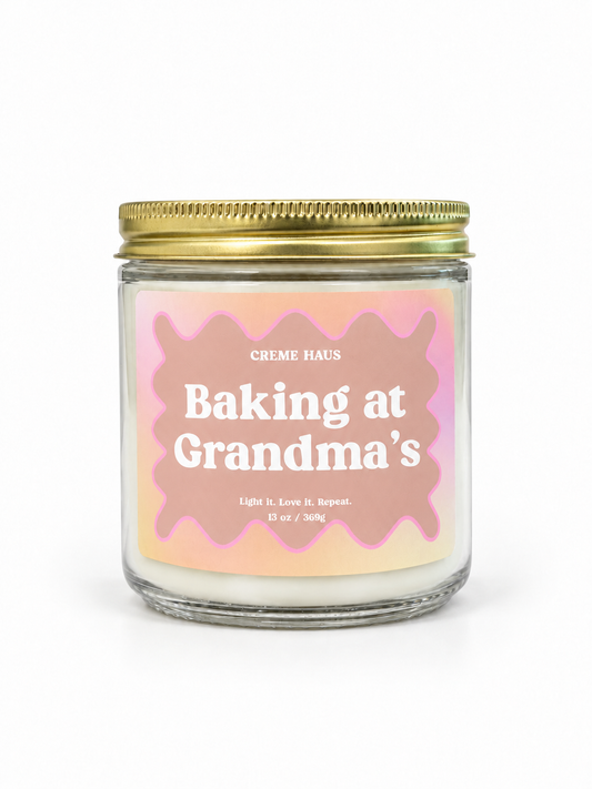 Baking At Grandma's Large Candle